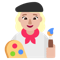 Woman Artist- Medium-Light Skin Tone emoji on Microsoft
